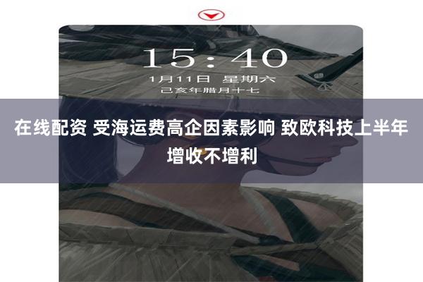 在线配资 受海运费高企因素影响 致欧科技上半年增收不增利