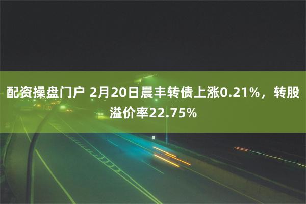 配资操盘门户 2月20日晨丰转债上涨0.21%，转股溢价率22.75%